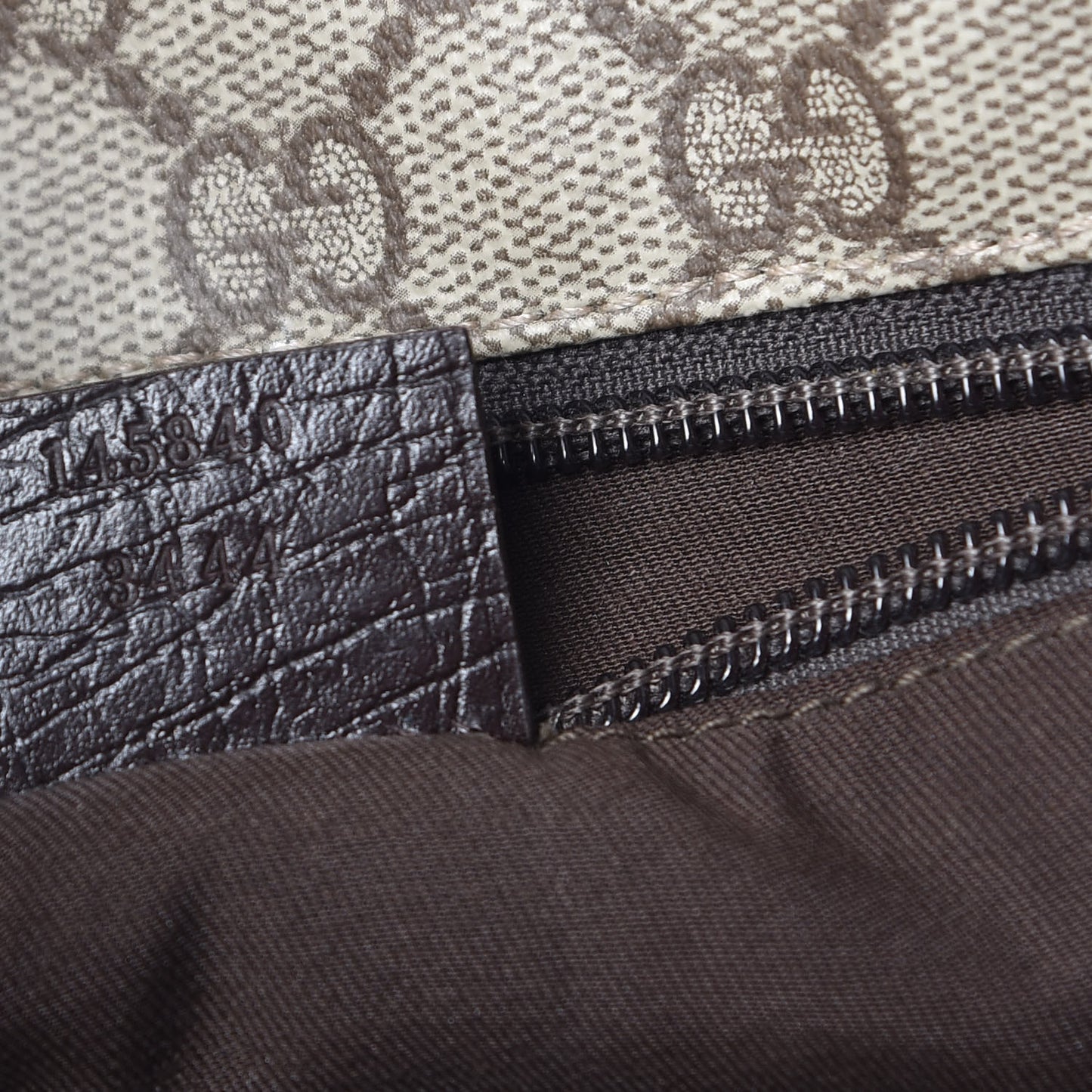 GG Plus Monogram Web Large Flap Messenger Bag Beige Dark Brown