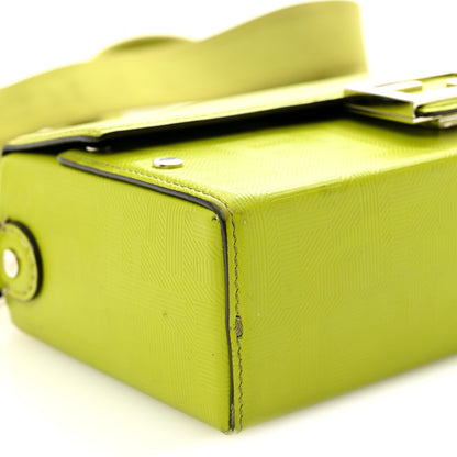 Fendi Vitello King FF Lines Embossed Baguette Soft Trunk Wasabi 8 of 9