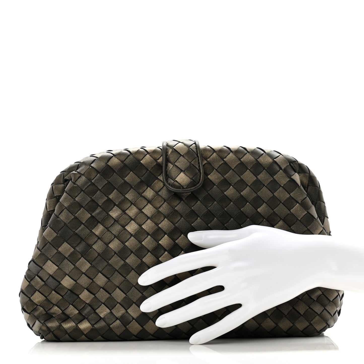Nappa Intrecciato The Lauren 1980 Clutch Platinum