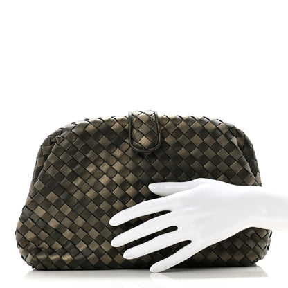 Bottega Veneta Nappa Intrecciato The Lauren 1980 Clutch Platinum 2 of 10