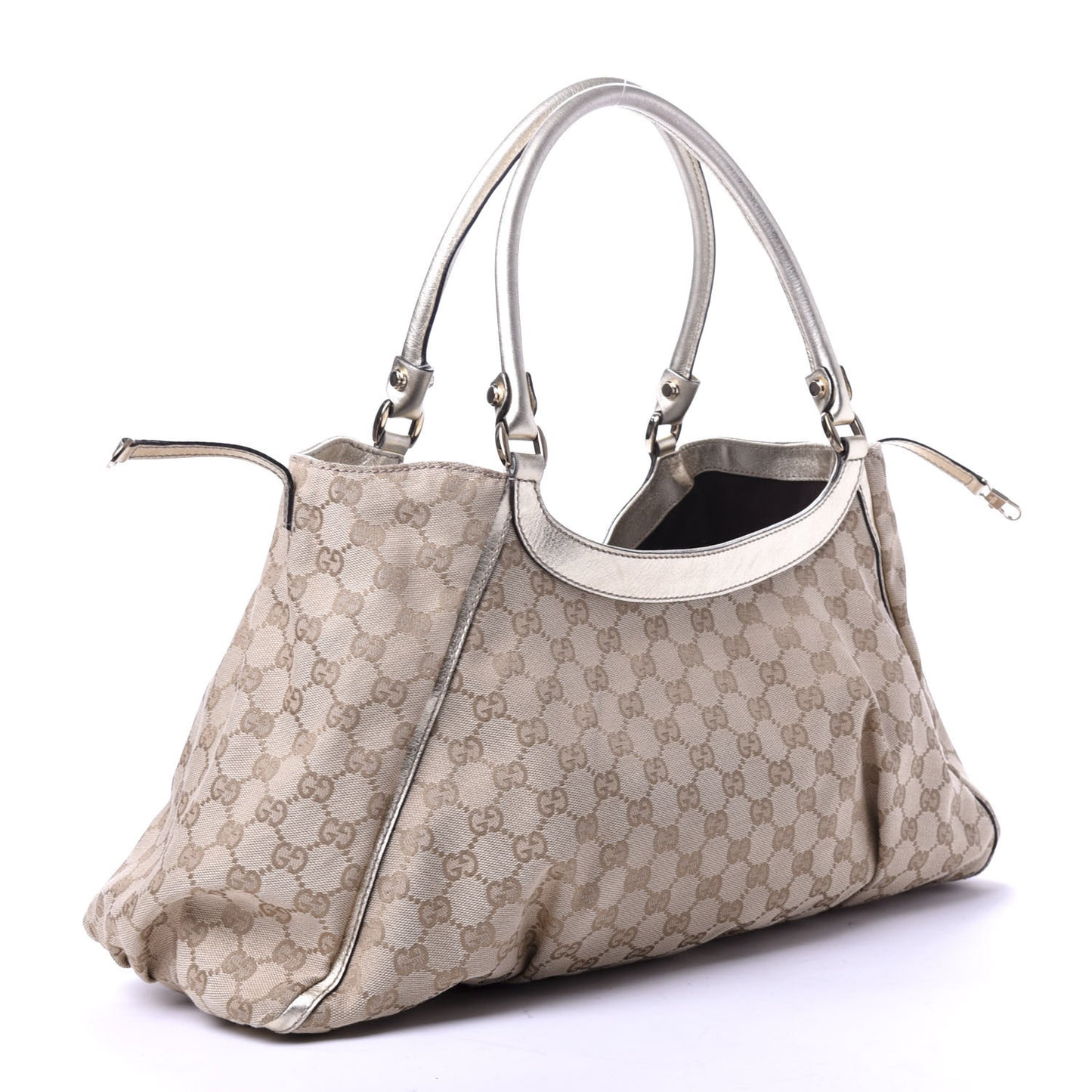 Monogram Large D Gold Hobo Metallic Gold