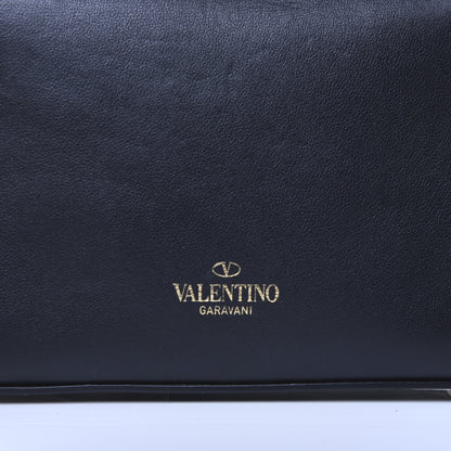 Valentino Garavani Vitello Rockstud Flap Crossbody Bag Black 9 of 15