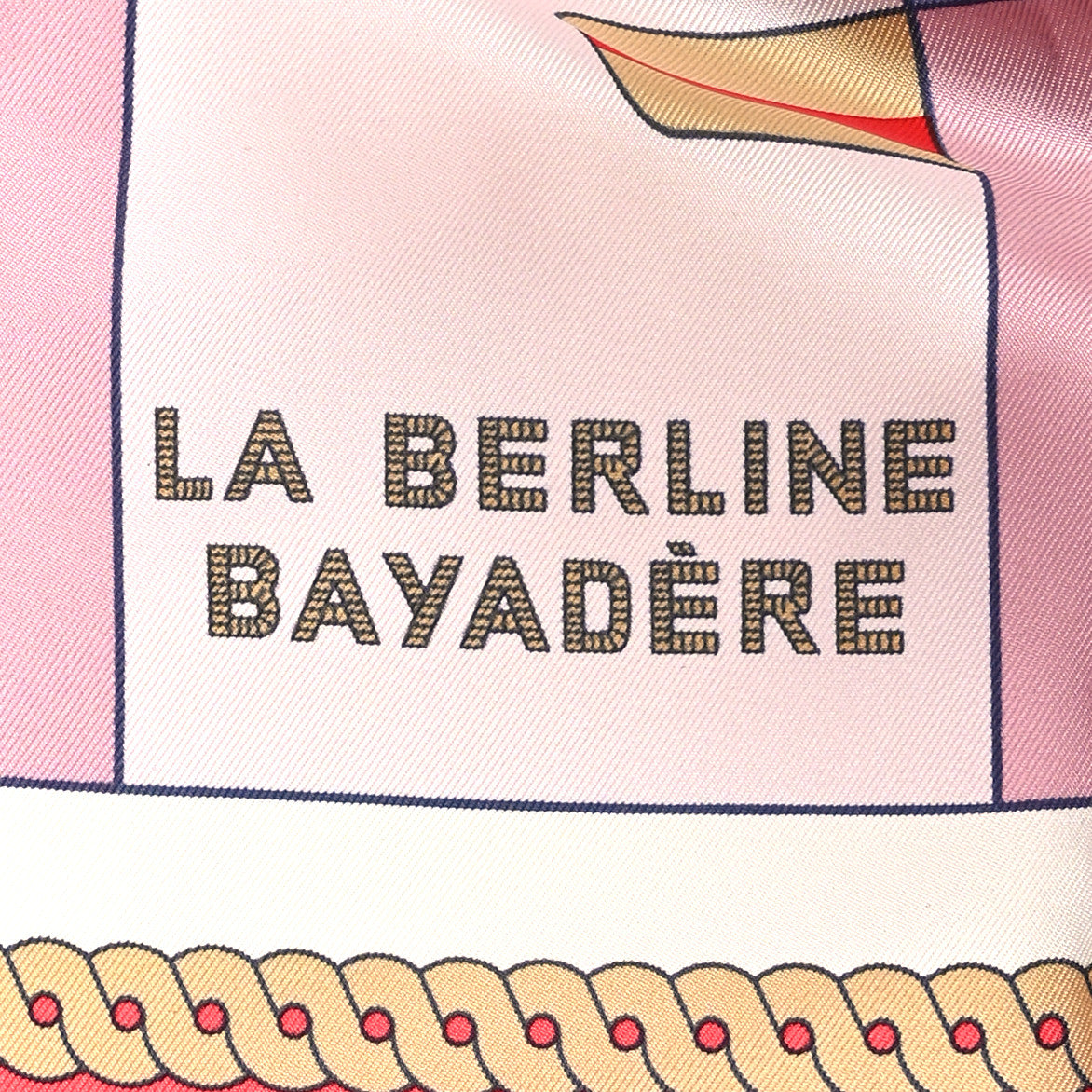 Silk La Berline Bayadere Scarf 90 Vieux Rose Rouge