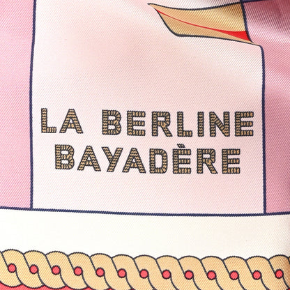 Hermes Silk La Berline Bayadere Scarf 90 Vieux Rose Rouge 5 of 5