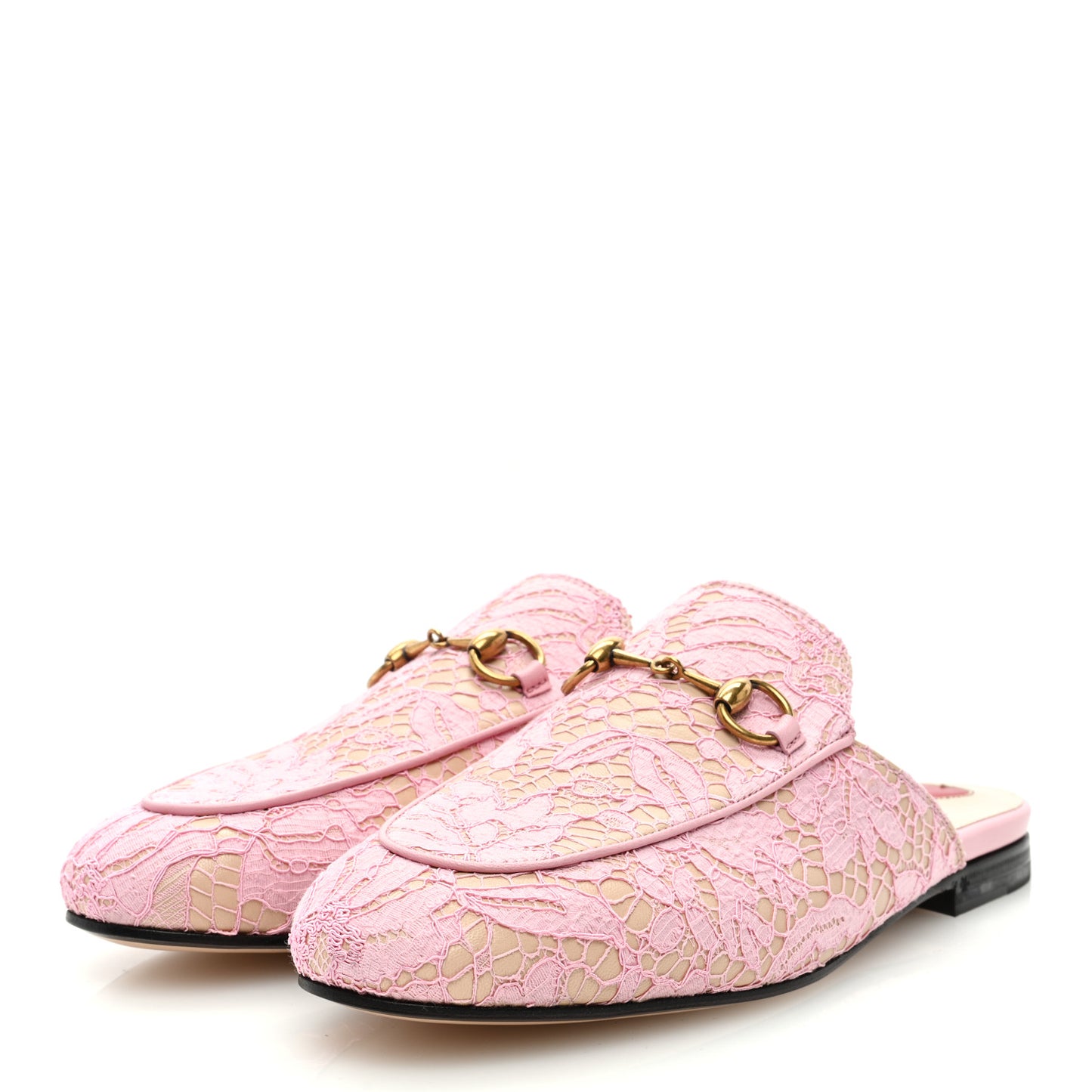 Lace Malaga Kid Womens Princetown Slippers 37 Sugar Pink Skin Rose