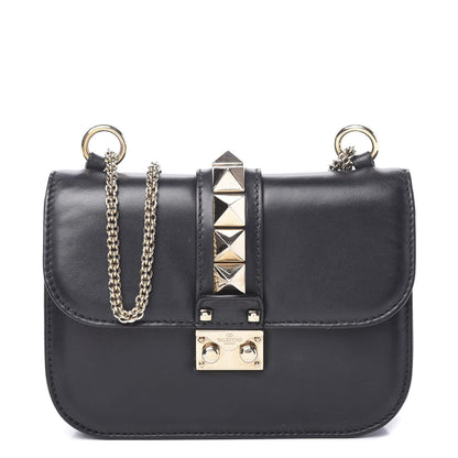 Valentino Garavani Vitello Small Glam Lock Rockstud Flap Black 1 of 8