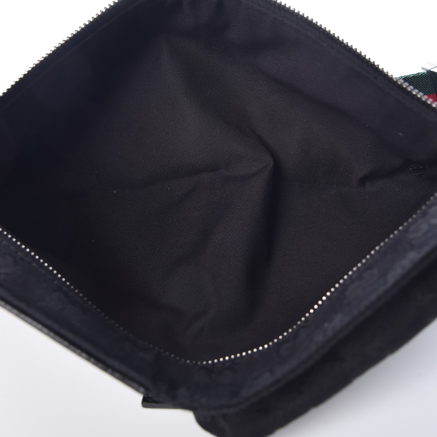 Gucci GG Monogram Web Double Pocket Belt Bag Black 5 of 10