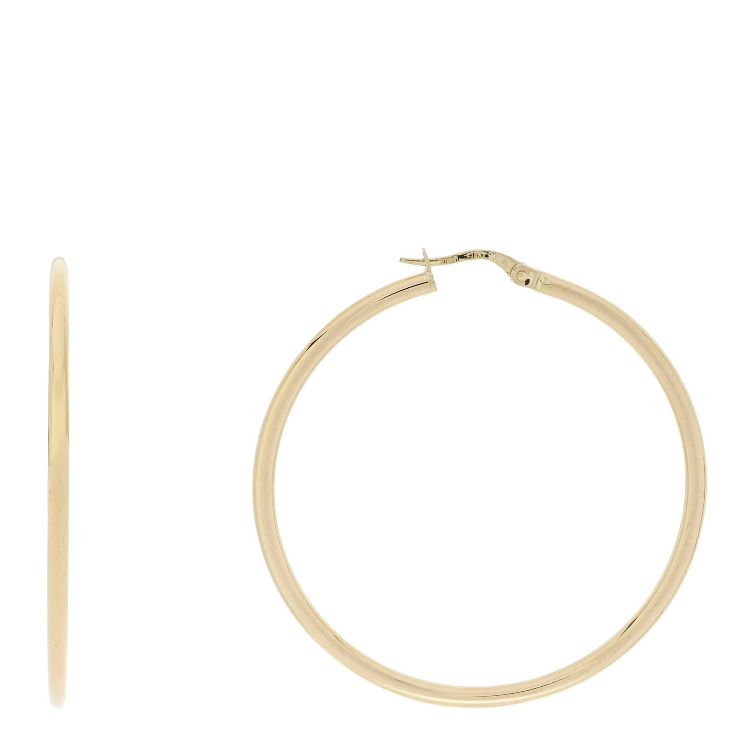 Roberto Coin 18K Yellow Gold Large Hoop Earrings 1 of 5