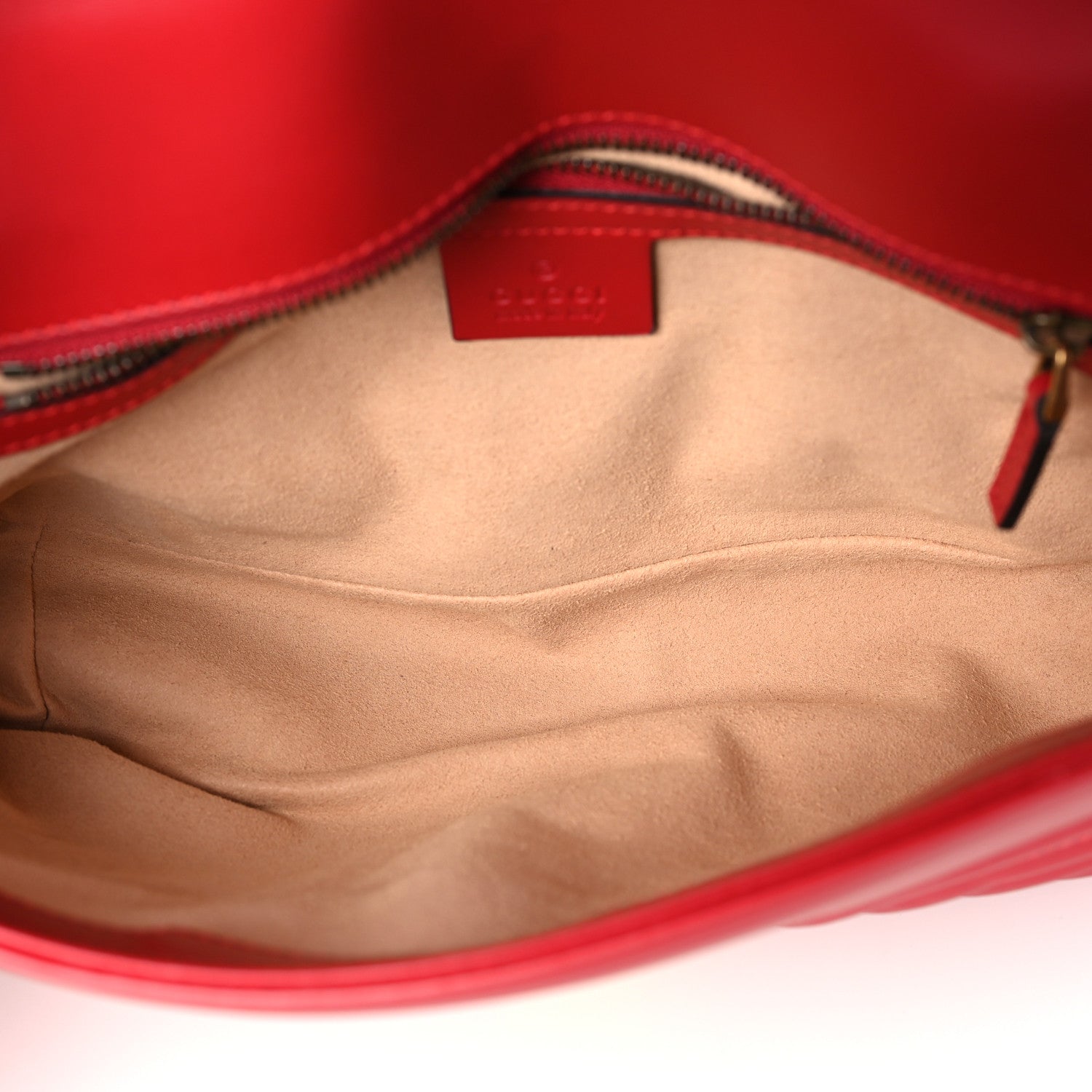 Gucci Calfskin Matelasse Small GG Marmont Shoulder Bag Hibiscus Red 5 of 9