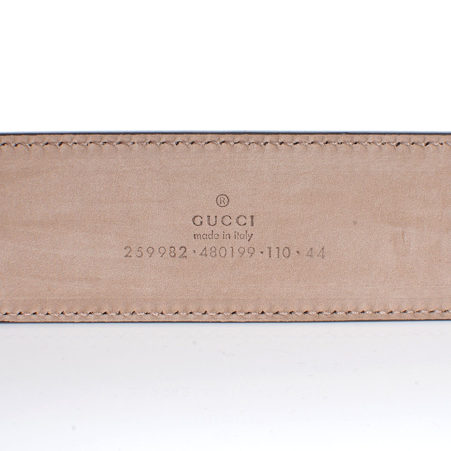 Monogram Leather Double G Belt 110 44