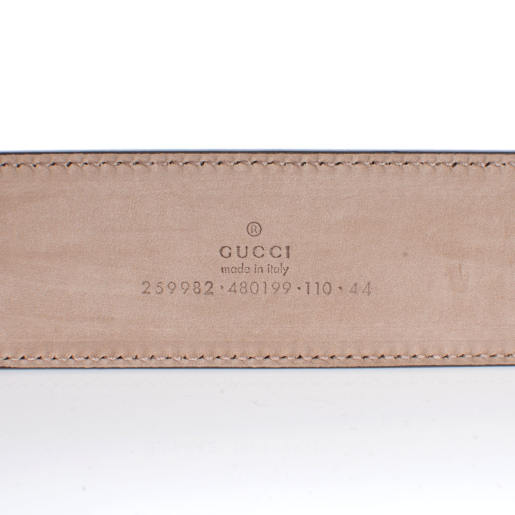 Gucci Monogram Leather Double G Belt 110 44 5 of 5