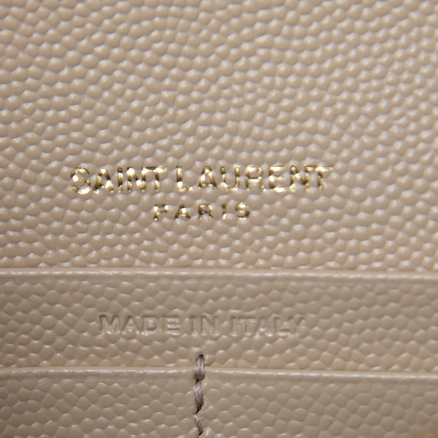 Saint Laurent Grain De Poudre Matelasse Chevron Monogram Envelope Chain Wallet Nude Powder 6 of 6
