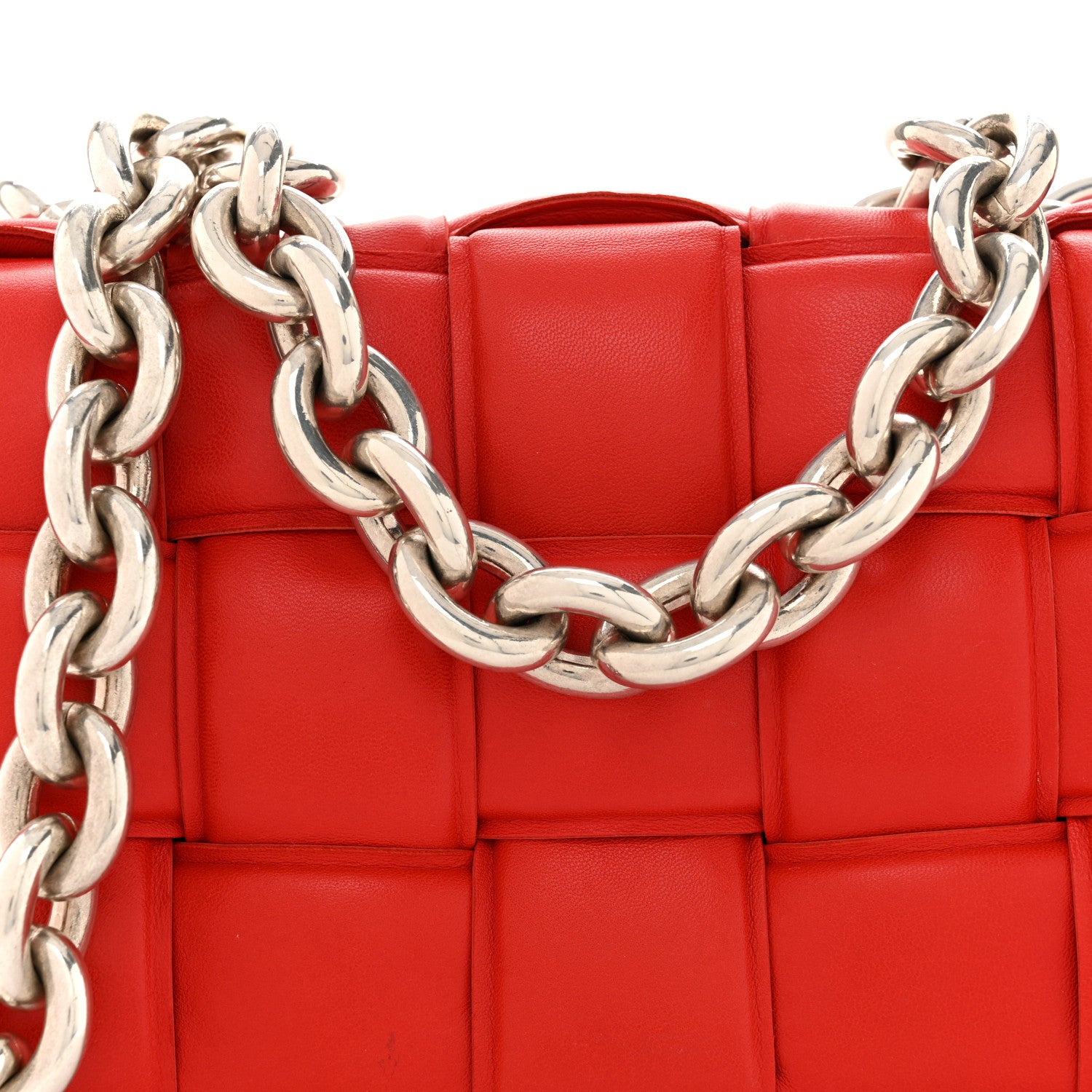 Bottega Veneta Lambskin Maxi Intreccio Padded Chain Cassette Crossbody Bag Nail Polish 8 of 12