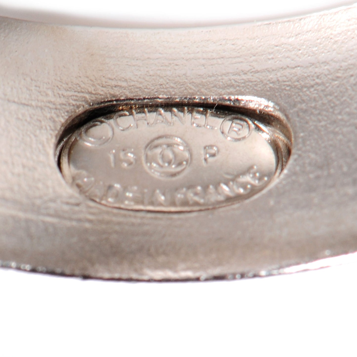 Crystal Baguette CC Logo Ring Silver 6