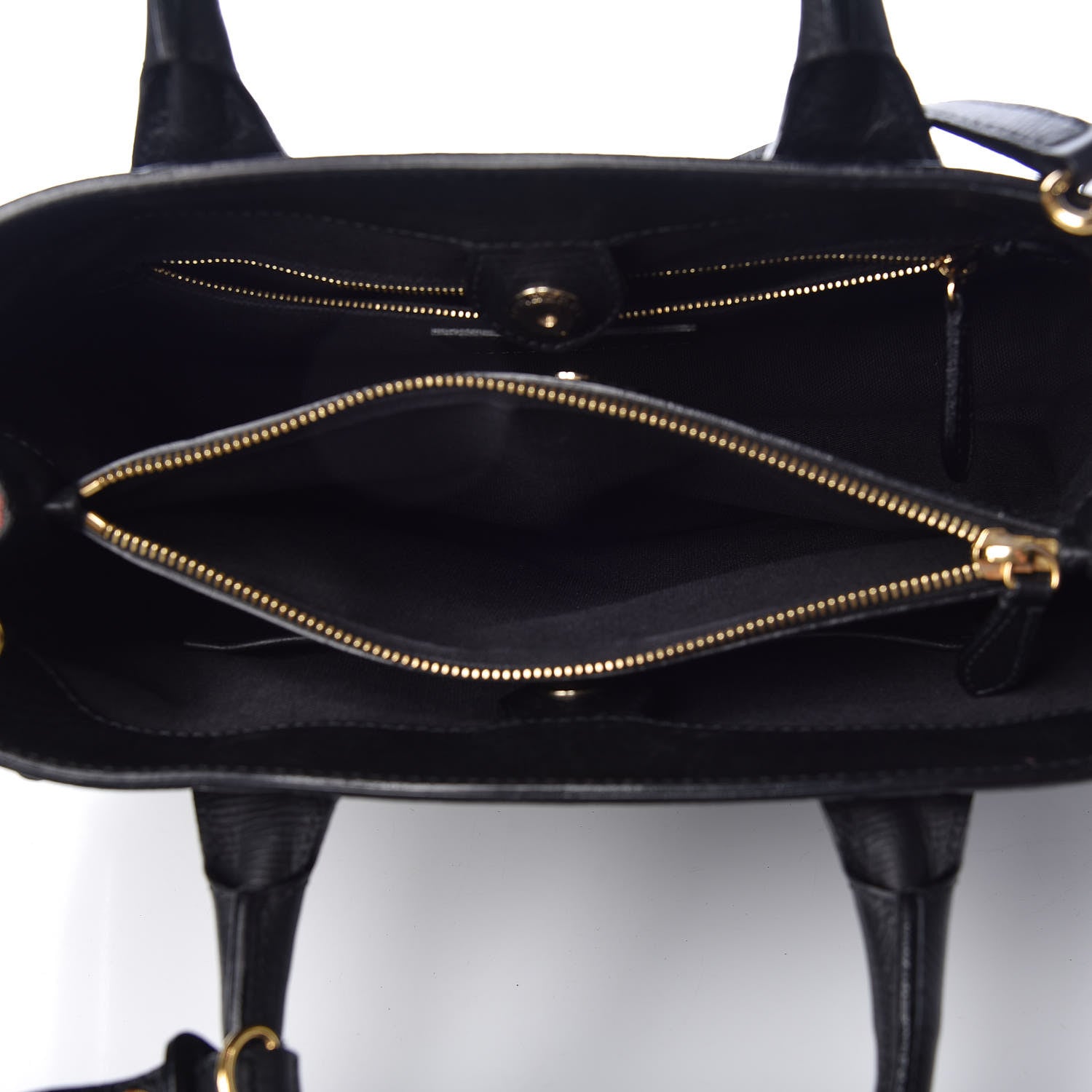 Burberry Grainy Calfskin House Check Medium Banner Tote Black 5 of 9