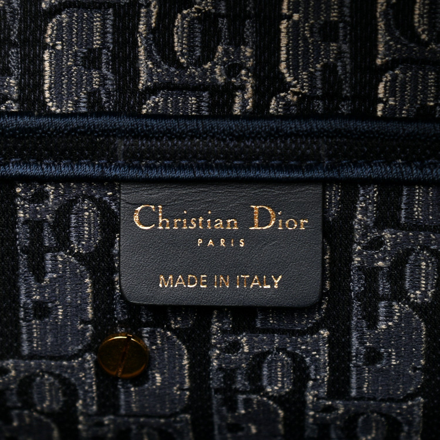 Christian Dior Velvet Oblique Saddle Bag Blue 6 of 11