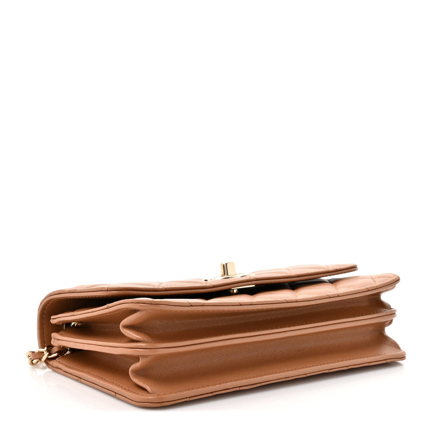Chanel Lambskin Quilted Trendy CC Dual Handle Clutch With Chain
