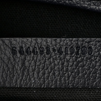 Alexander McQueen Pebbled Calfskin Small Skull Padlock Zip Around Tote Navy 7 of 11