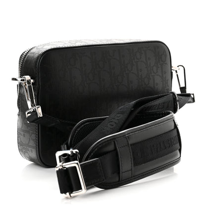 Christian Dior Calfskin Perforated Oblique Galaxy Safari Messenger Bag Black 2 of 8