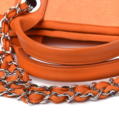 Chanel Canvas Medium Deauville Tote Orange 15 of 16
