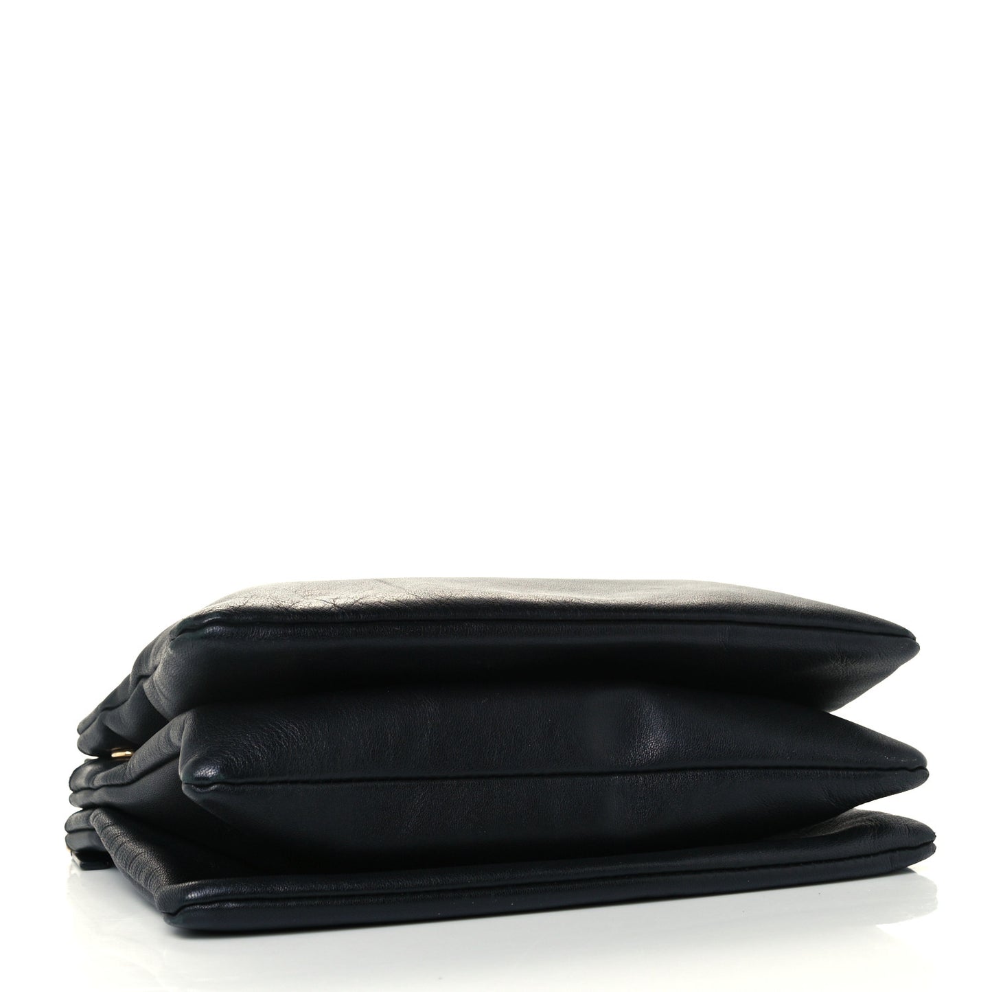 Lambskin Large Trio Crossbody Bag Black