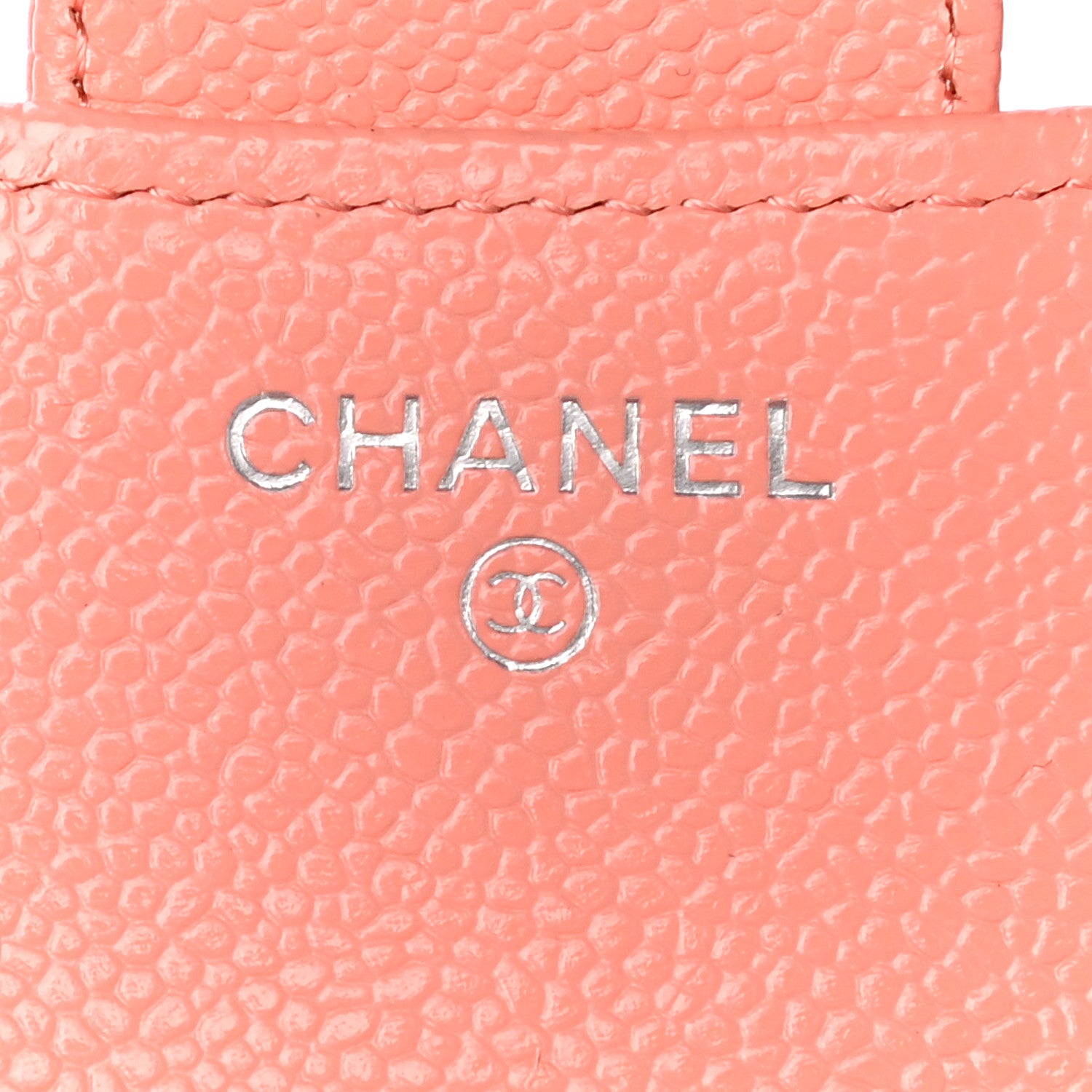 Chanel Caviar Quilted Compact Flap Wallet Coral 7 of 10