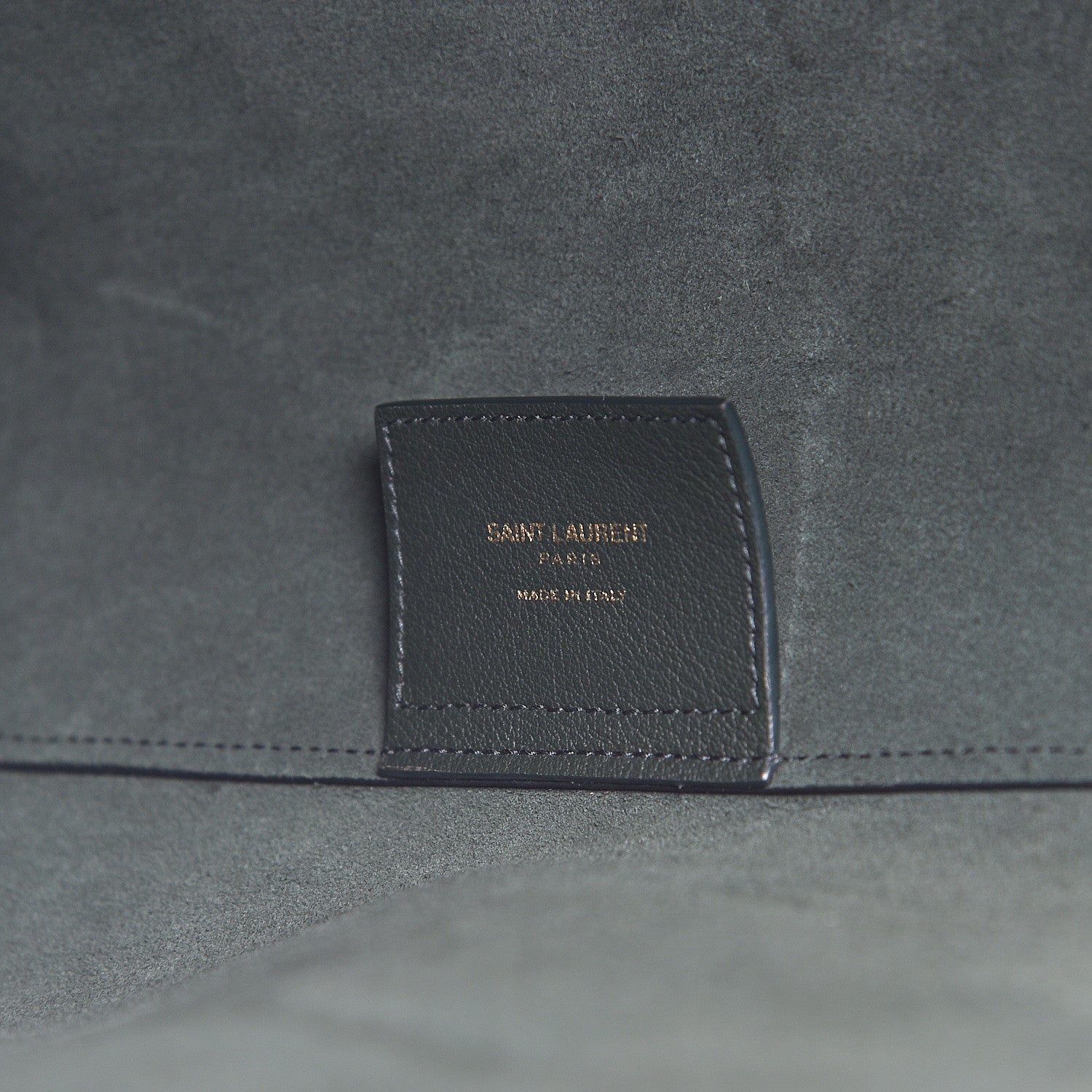 Saint Laurent Calfskin Large Shopping Tote Dark Green 5 of 8