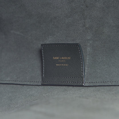 Saint Laurent Calfskin Large Shopping Tote Dark Green 5 of 8