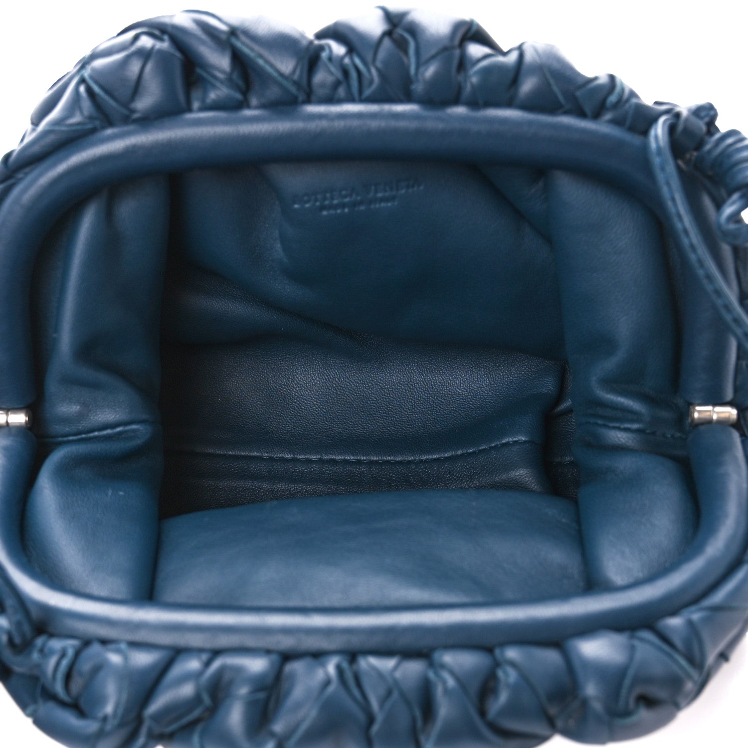 Bottega Veneta Nappa Intrecciato The Mini Pouch Deep Blue 6 of 12