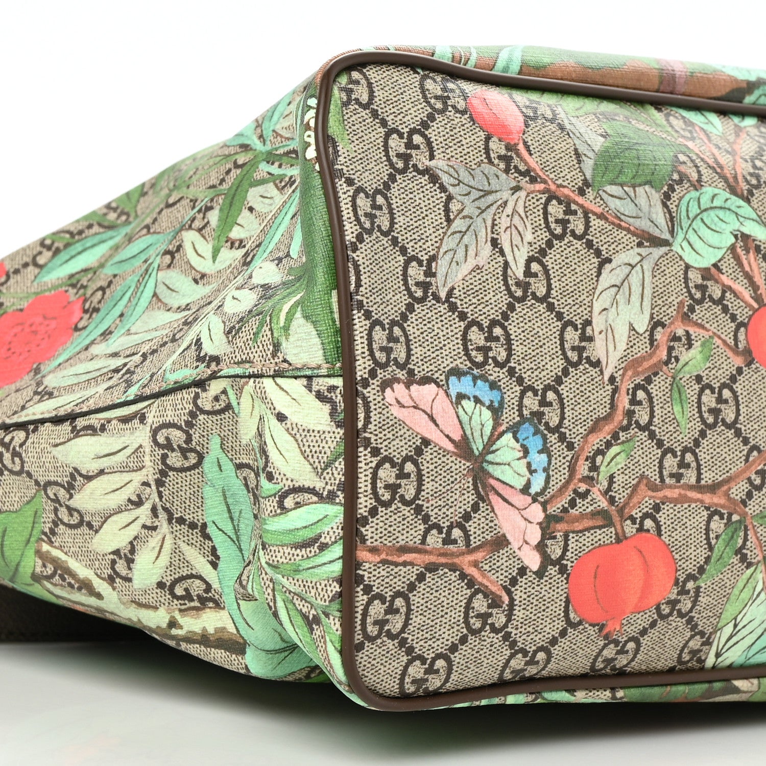 Gucci Soft GG Supreme Monogram Tian Medium Crossbody Tote Beige Multicolor New Acero 8 of 9