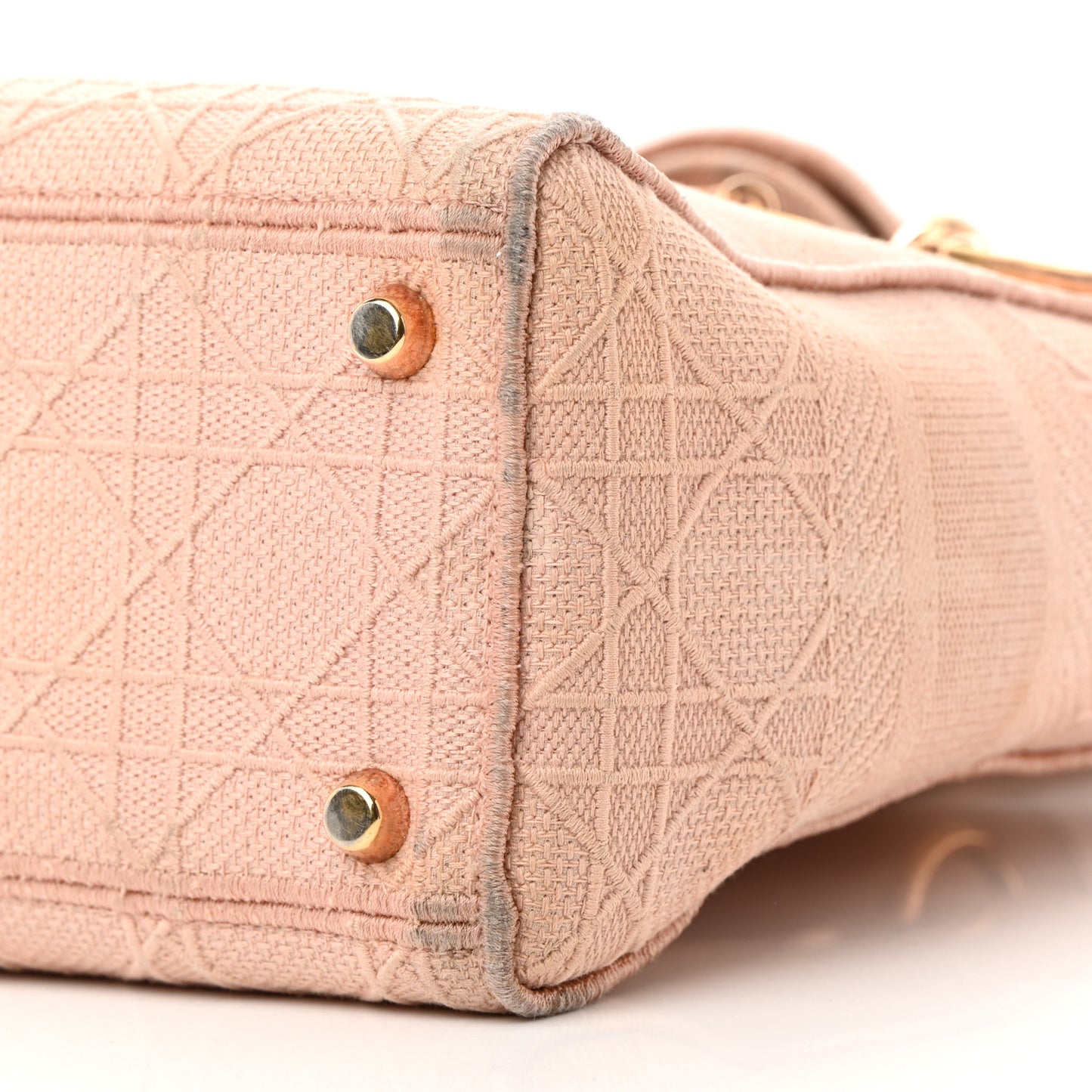 Canvas Embroidered Cannage Medium Lady D-Lite Pink