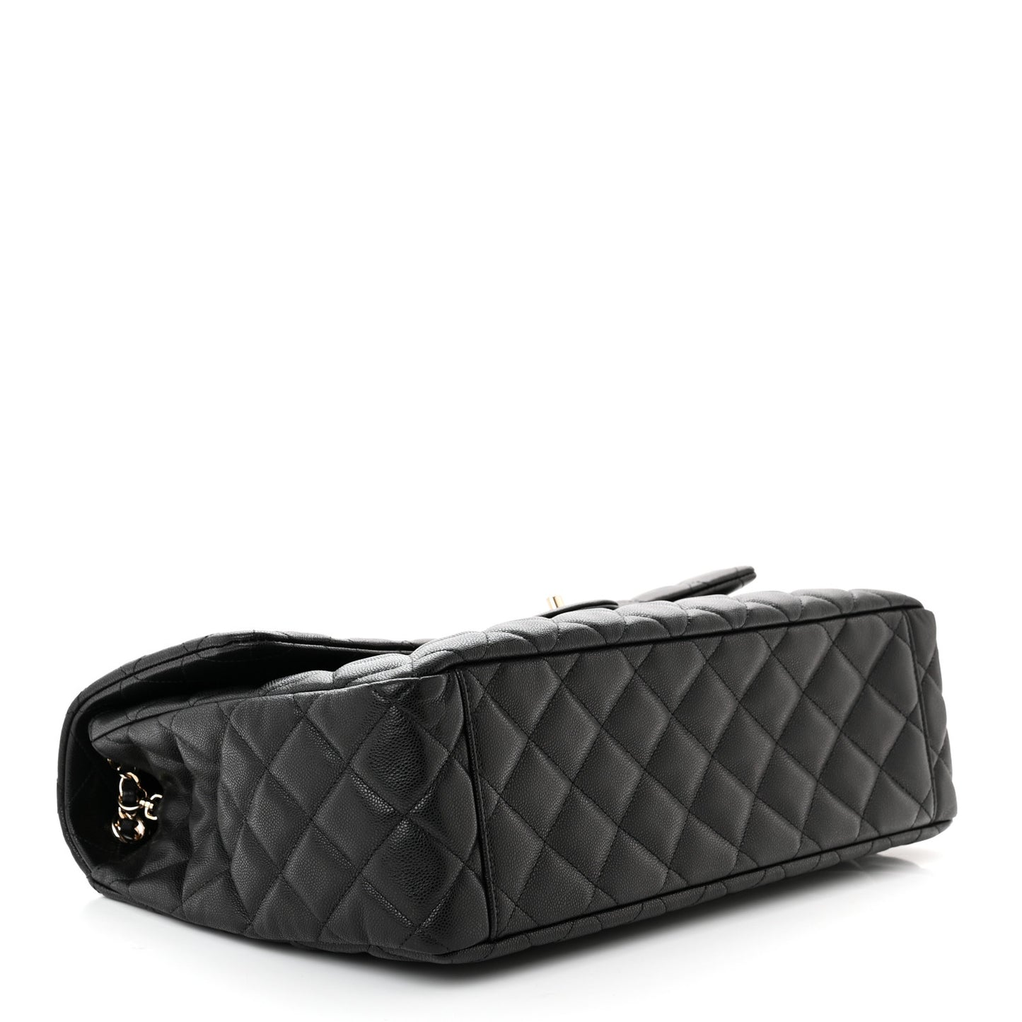 Caviar Quilted XXL Travel Flap Bag Black