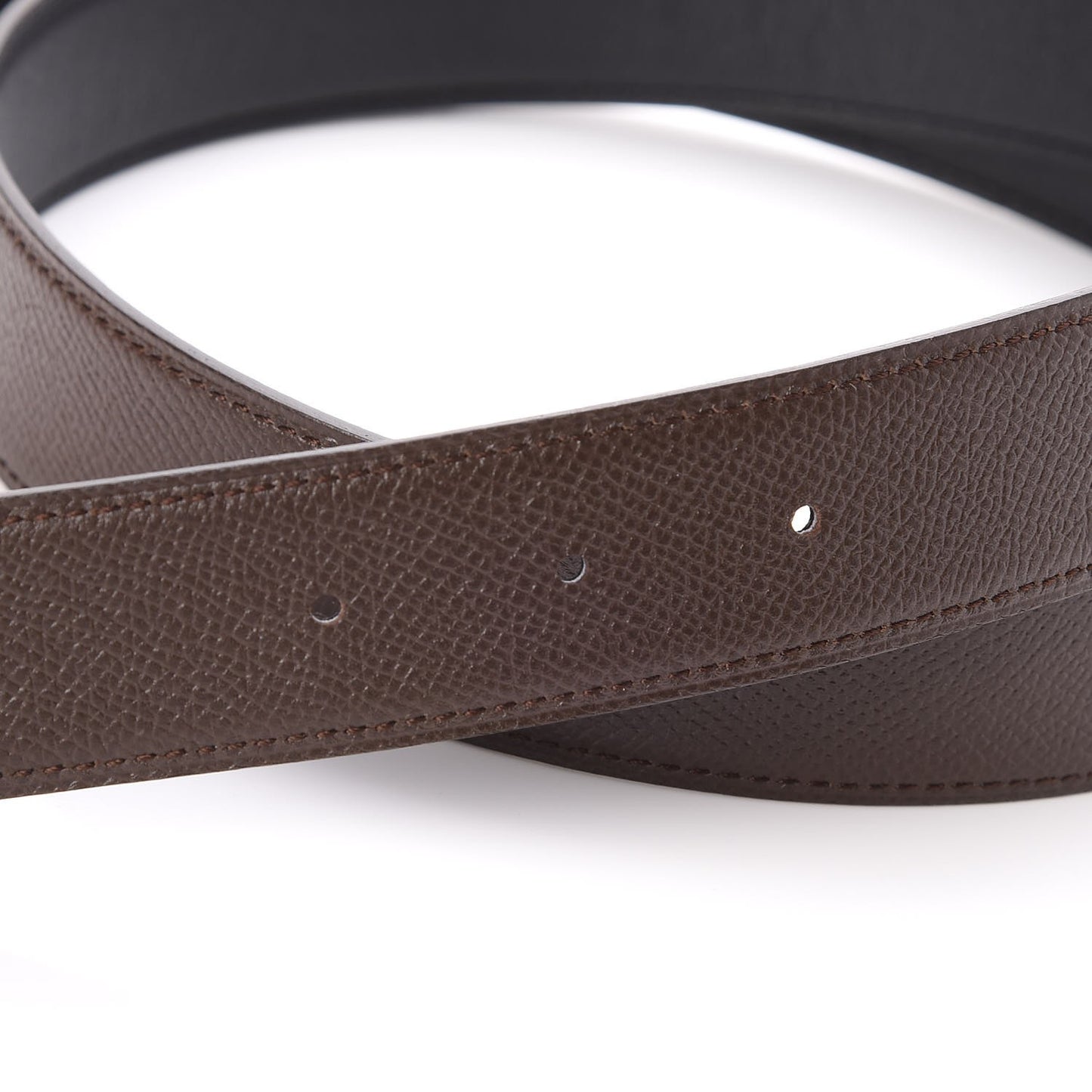 Swift Epsom 32mm Striee H Belt 90 Black Chocolate