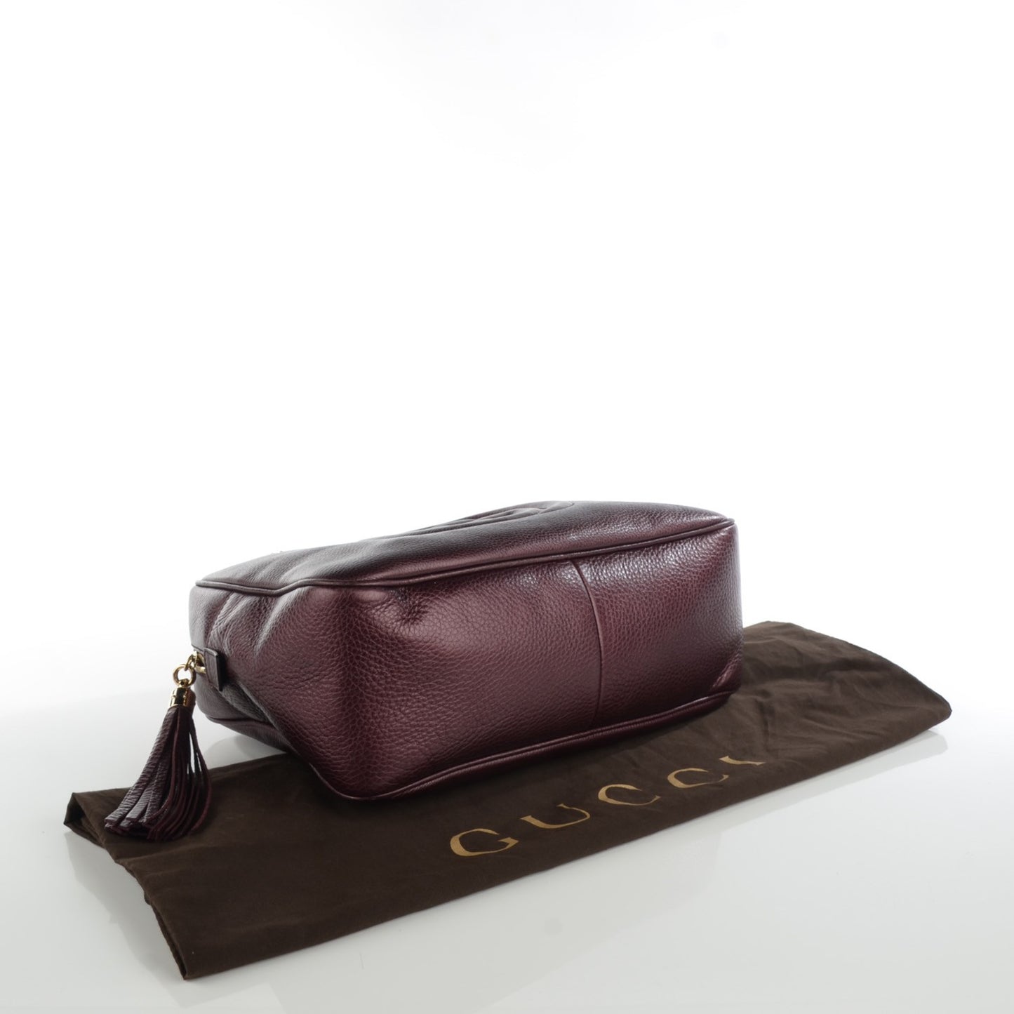 Metallic Cellarius Calfskin Medium Soho Bowler Classic Burgundy