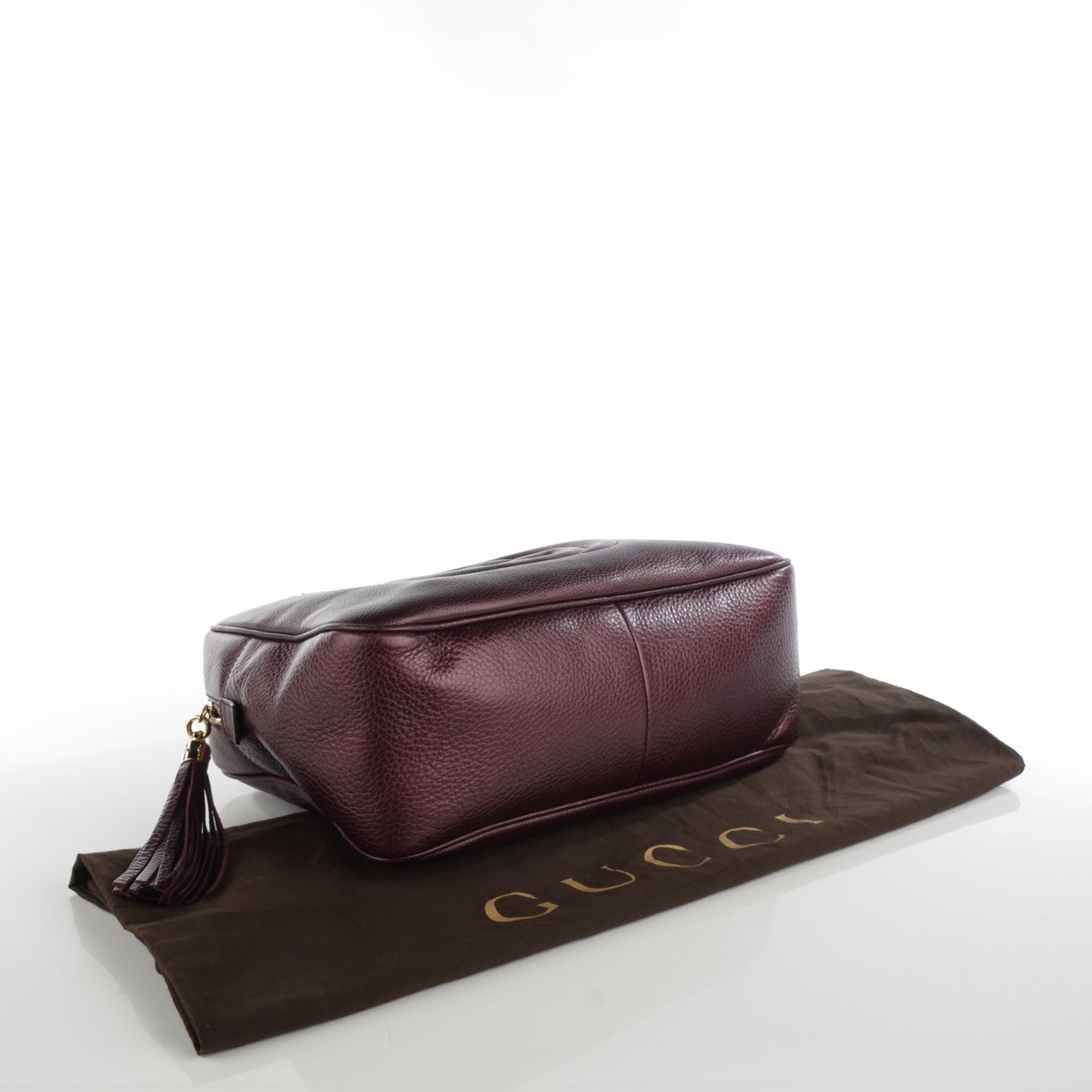 Gucci Metallic Cellarius Calfskin Medium Soho Bowler Classic Burgundy 4 of 7