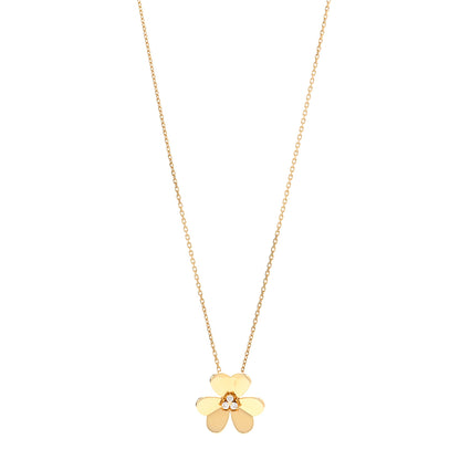 Van Cleef & Arpels 18K Yellow Gold Diamond Large Frivole Pendant Necklace 1 of 5