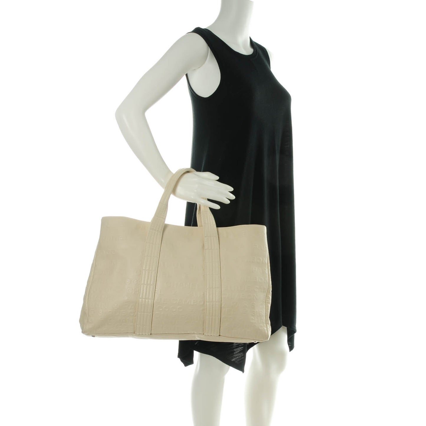Calfskin Unlimited Shopping Tote White