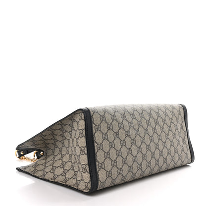 Gucci GG Supreme Monogram Medium Padlock Tote Black 4 of 9