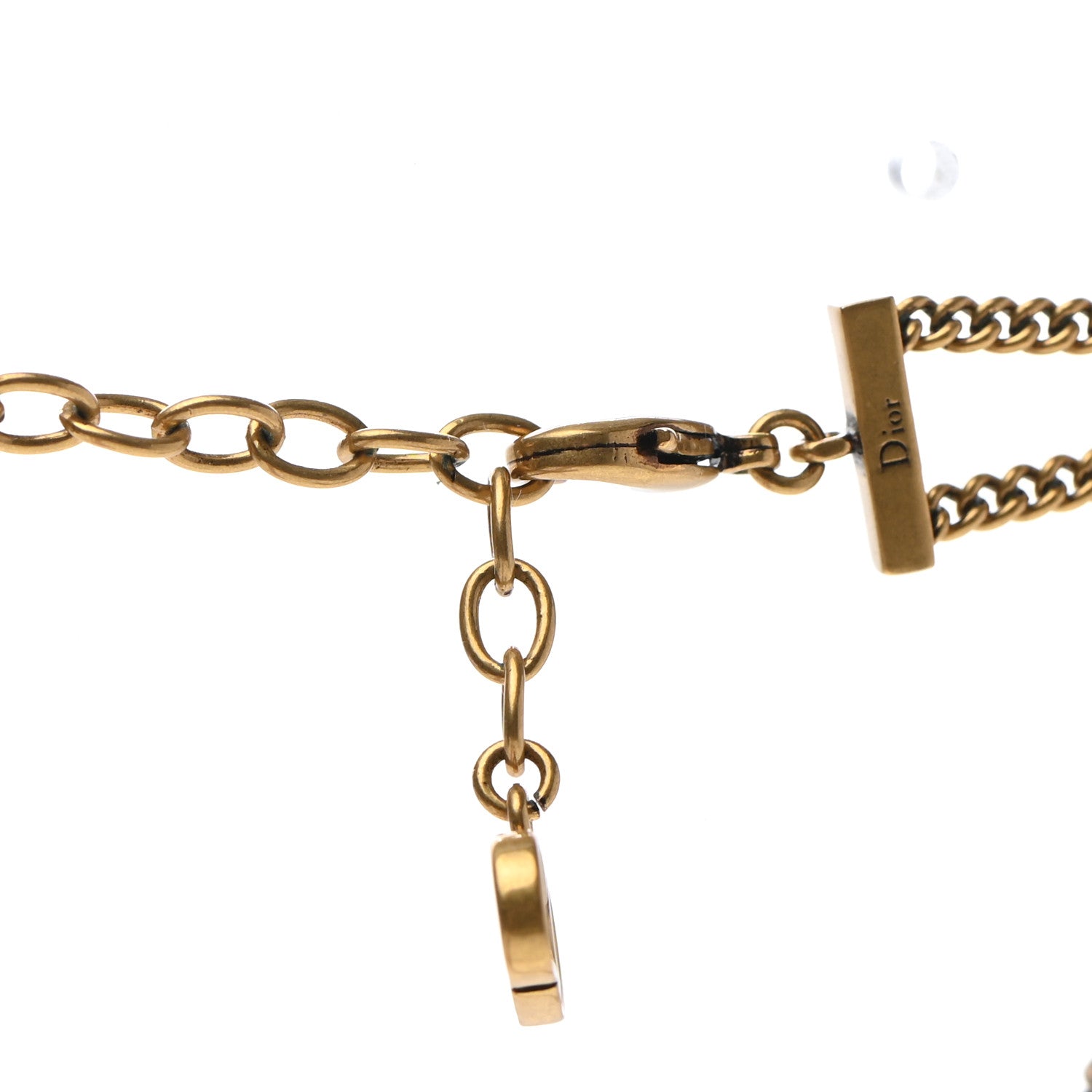 Christian Dior Metal J'Adior Choker Necklace Aged Gold 5 of 6