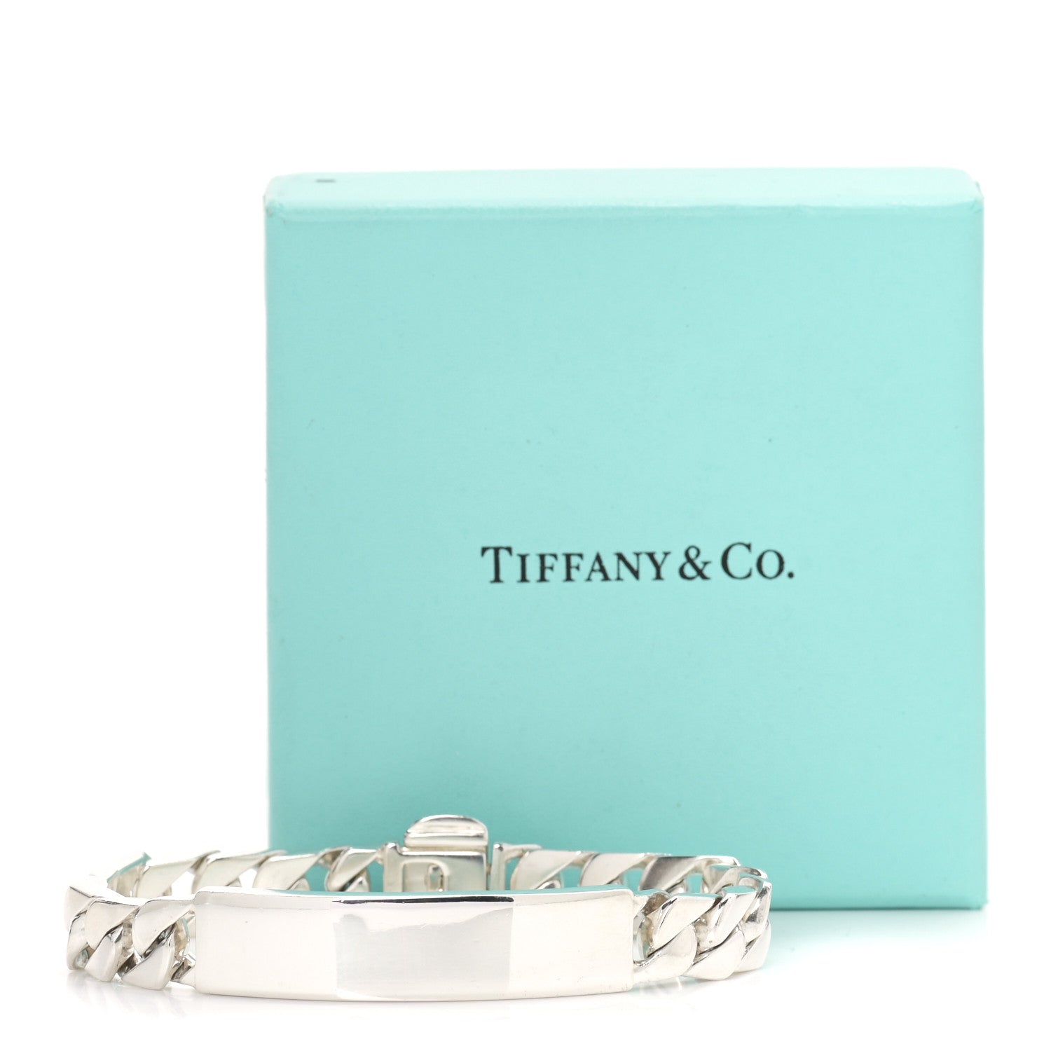 Tiffany Sterling Silver Curb Link ID Bracelet 4 of 4