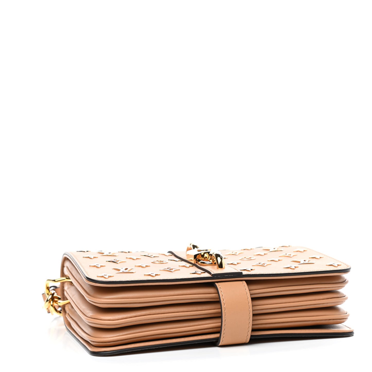 Calfskin Monogram Metal Rendez-Vous Camel