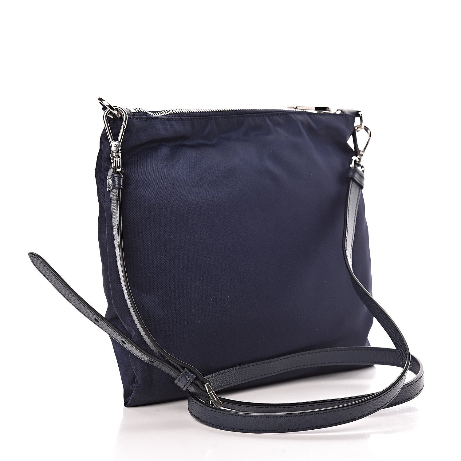 Prada Tessuto Nylon Saffiano Crossbody Bag Baltico 3 of 11