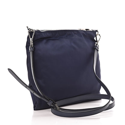 Prada Tessuto Nylon Saffiano Crossbody Bag Baltico 3 of 11