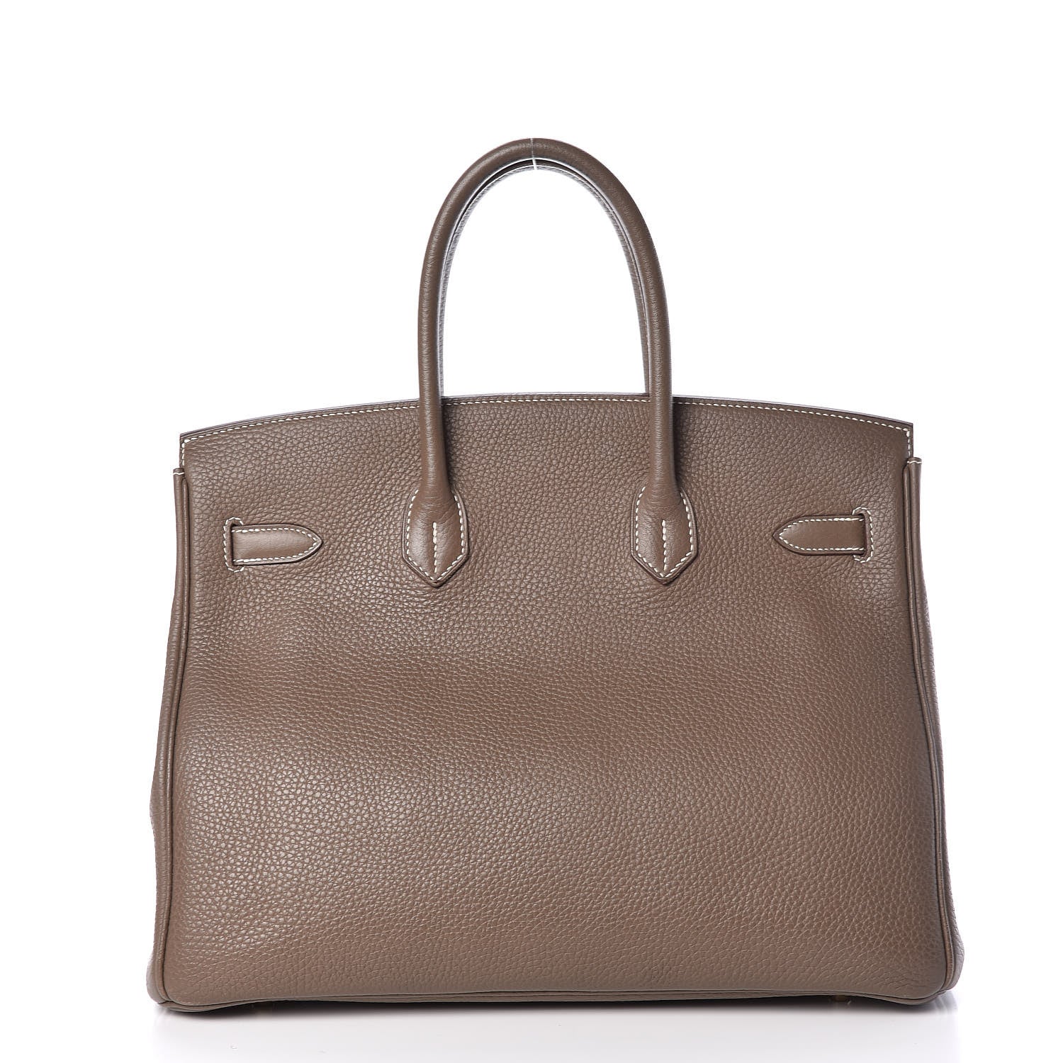 Hermes Taurillon Clemence Birkin 35 Etoupe 4 of 40