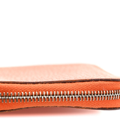 Hermes Chevre Mysore Compact Azap Wallet Orange 10 of 11