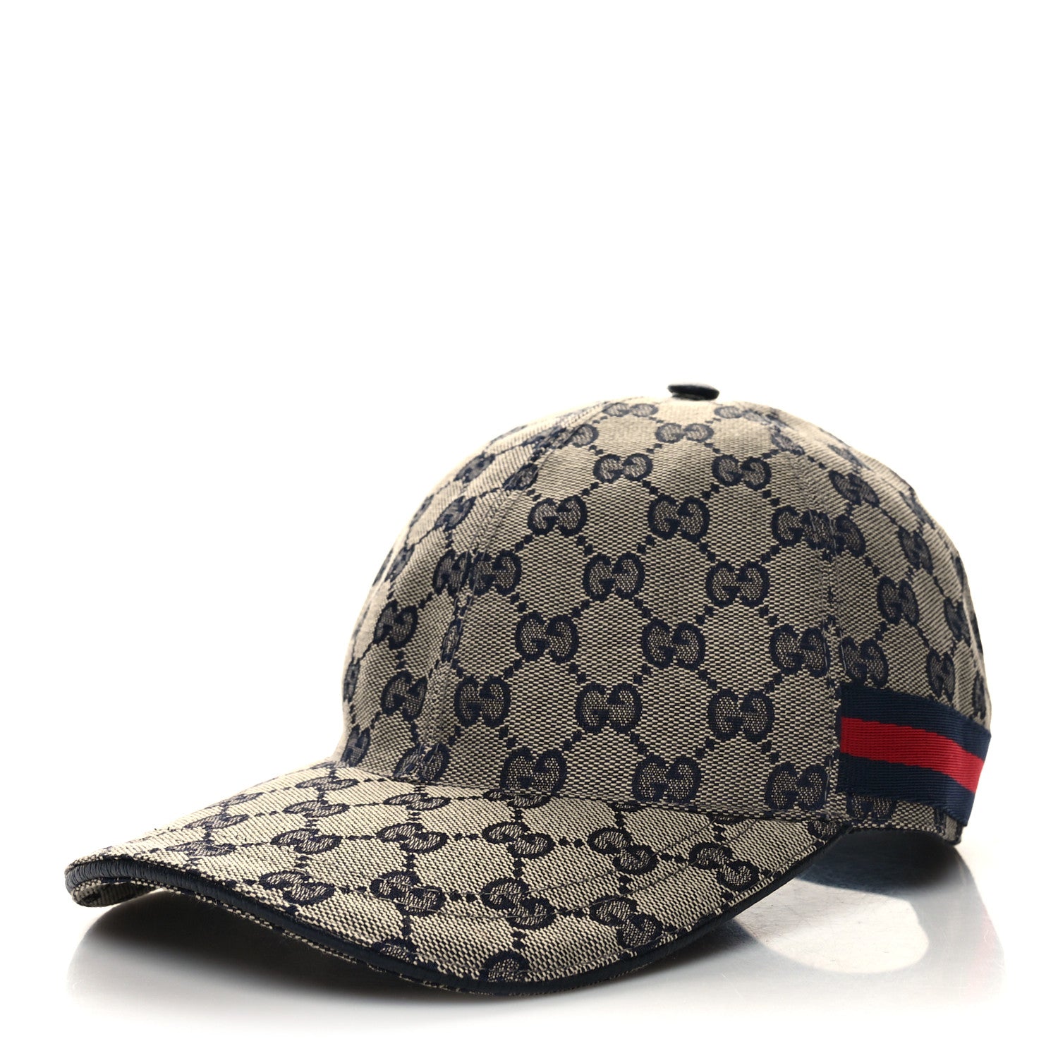 Gucci Monogram Web Baseball Hat XS Beige Blue 1 of 8