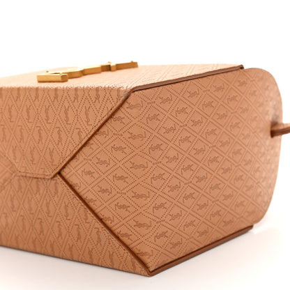 Saint Laurent Calfskin Monogram Take Away Box Dusty Vintage Brown Gold 11 of 12
