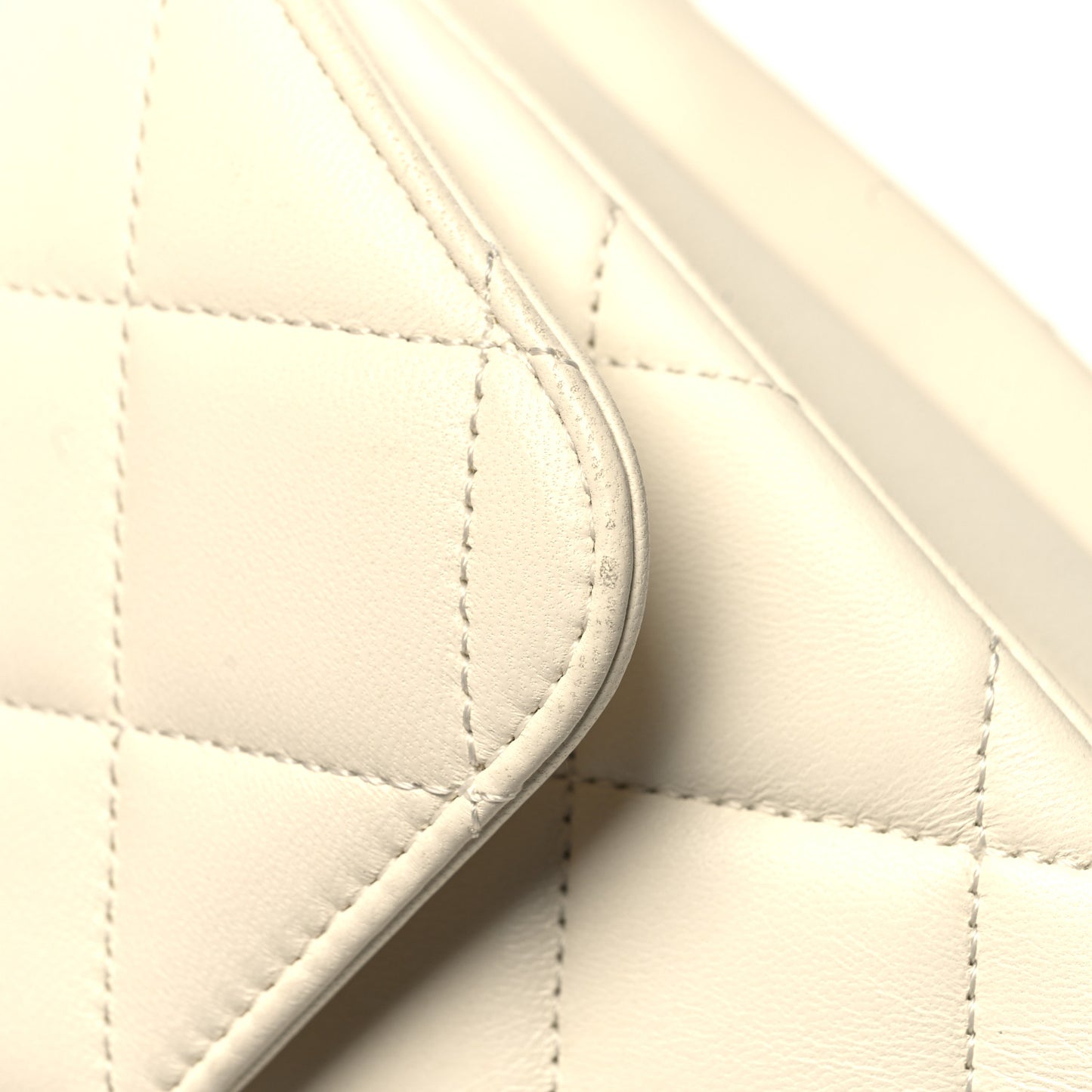 Lambskin Quilted Small Trendy CC Dual Handle Flap Bag White