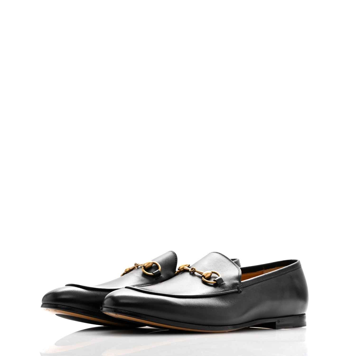 Gucci Calfskin Horsebit Mens Jordaan Loafers 8.5 Black 4 of 9