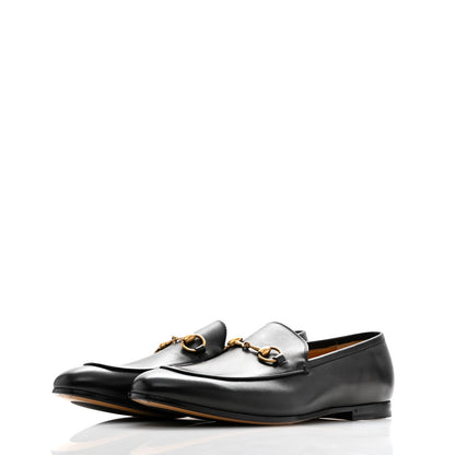 Gucci Calfskin Horsebit Mens Jordaan Loafers 8.5 Black 4 of 9